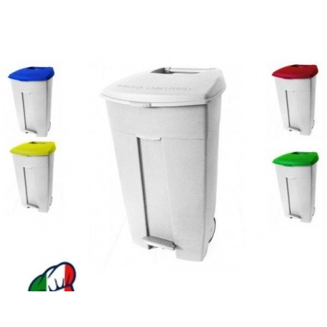 PATTUMIERA CONTENITORE MOBILE A PEDALE IN PLASTICA 120 Lt