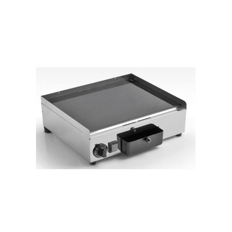 Fry top elettrico doppio con piastra liscia  in vetroceramica - 3000 Watt