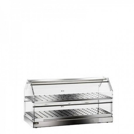 Vetrina espositiva neutra a 2 piani cm. 50x35x36H.