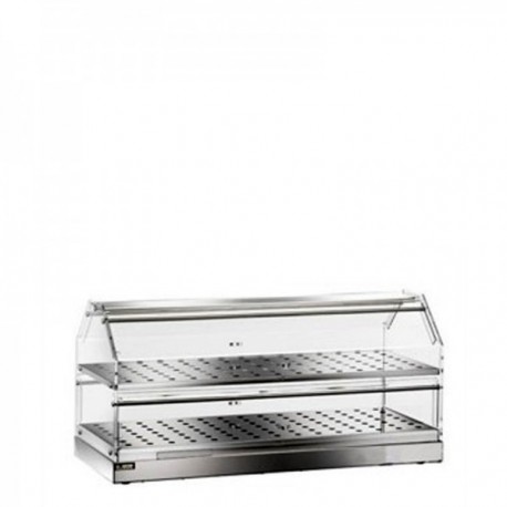 Vetrina espositiva neutra a 2 piani cm. 85x35x36H.