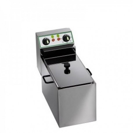 Friggitrice elettrica vasca singola 8 Lt - 3 Kw.