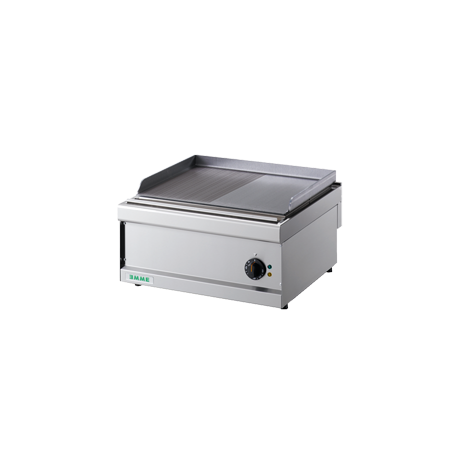 Fry top con piastra 1/2 liscia 1/2 rigata elettrica - Dim.cm. 60x60
