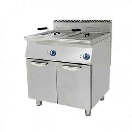 Friggitrice ELETTRICA 2 vasche lt. 21+21. 90x90x85H - 36 Kw.