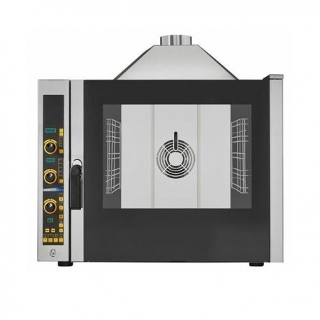 Forno a convezione + vapore diretto a GAS per GASTRONOMIA - 5 Teglie GN 1/1- Comandi elettromeccanici