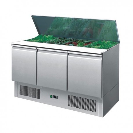 Saladette 3 porte - cm. 136,5x70x88h.