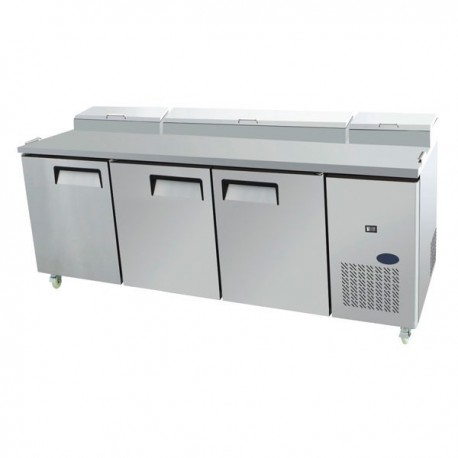 Tavolo Frigorifero per la Preparazione di Cibi a Due Porte - Cm. 236,2X82X103,5H.