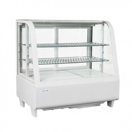 Espositore Vetrina refrigerata da banco vetro curvo Lt.100 - Luce interna a led
