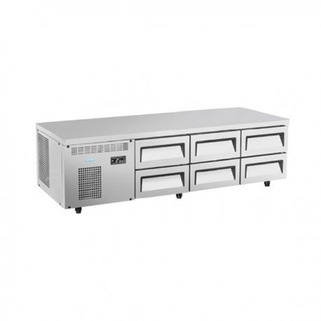 Tavolo refrigerato a 6 sportelli - cm. 182x70x55h.