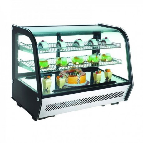 Espositore Vetrina refrigerata da banco con vetro curvo Lt.160