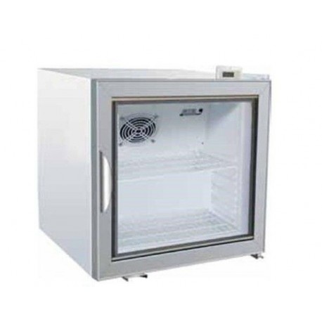 Armadio frigo refrigerato 68 Lt. in lamiera verniciata bianca porta vetro Temperatura +2°/+8°C