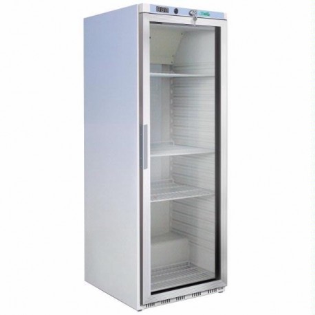 Armadio frigo refrigerato 600 Lt. in lamiera verniciata bianca, porta in vetro. Temp. +2°/+8°C