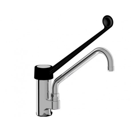 Miscelatore lavello Professionale canna lunga leva in plastica cm. 23.70 per lavatoio