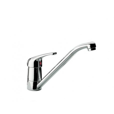 Miscelatore lavello Professionale canna cm e leva corta acciaio inox per lavatoio