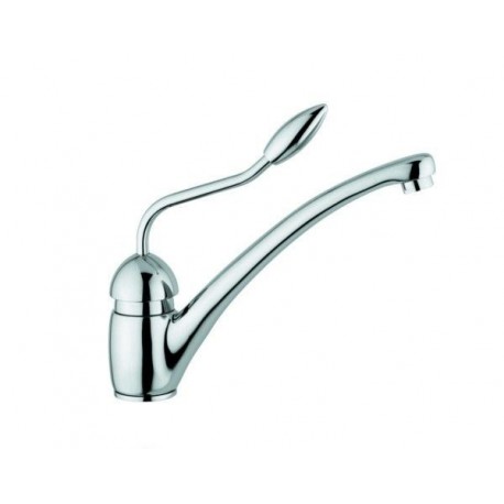 Miscelatore Pablo lavello Professionale canna 24 cm e leva acciaio inox cromato per lavatoio