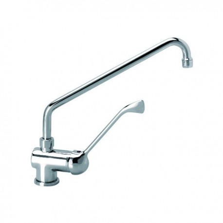 Miscelatore lavello Industriale canna lunga cm 30 e leva in acciaio cm. 30 per lavatoio