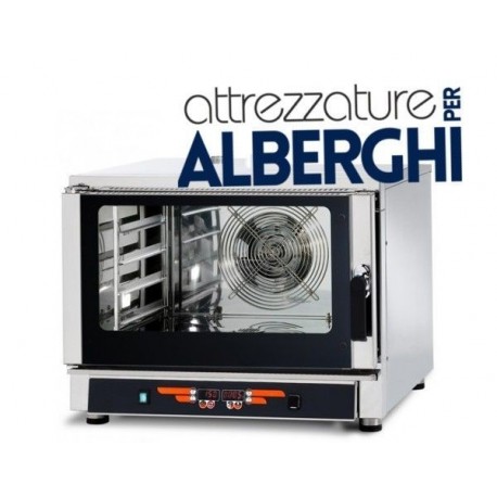 Forno a convezione digitale con iniezione acqua per GASTRONOMIA e PASTICCERIA - 4 Teglie GN 1/1 e 60x40 - ELETT
