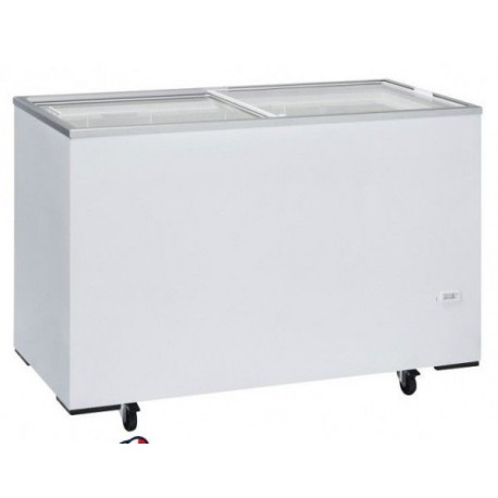 Congelatore a pozzetto freezer con top in vetro scorrevole Rea 3 cesti Capacità 355 lt Temperatura -13 / -23