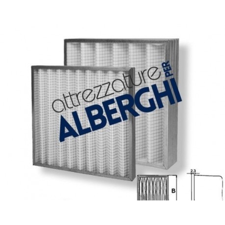 Filtro filtri a tasche acciaio inox per cappa e motore