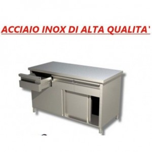 Tavolo armadiato in acciaio...