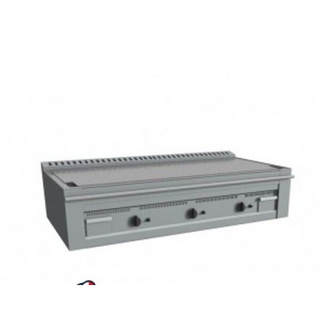 Teppanyaki cucina piastra a gas per cottura giapponese da banco - 3 zone cottura 1200/1300/1400/1600x720x390h