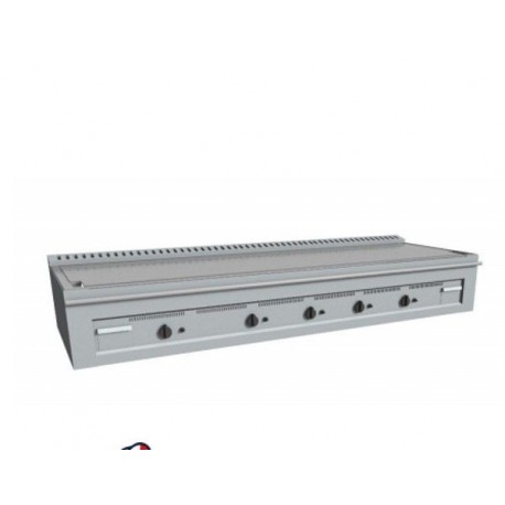 Teppanyaki cucina piastra a gas per cottura giapponese da banco - 5 zone cottura 2000/2100/2200x720x390h
