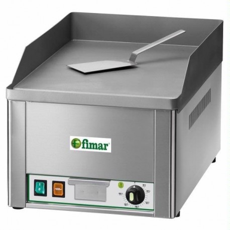 Fry top elettrico con piastra liscia singola