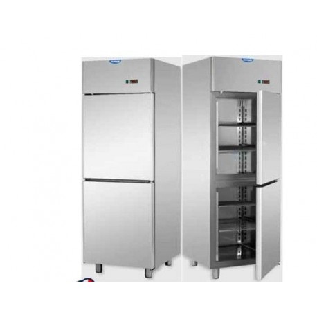 Armadio congelatore 600 litri monoblocco in Acciaio Inox con 2 sportelli temperatura -18/-22°C