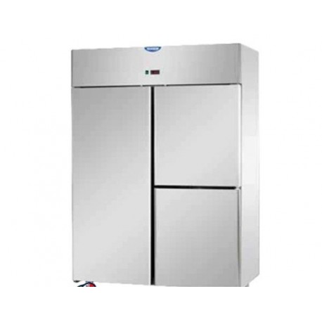 Armadio congelatore 1200 litri monoblocco in Acciaio Inox temperatura -18/-22°C con 1 porta e 2 sportelli