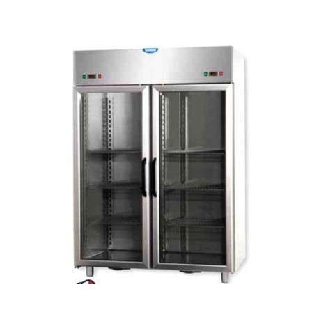 Armadio combinato refrigerato congelatore 1200 litri monoblocco in Acciaio Inox doppia temperatura TN+BT -18/-22 0/+10°C con 2 p