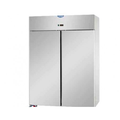 Armadio congelatore 1200 litri monoblocco in Acciaio Inox predisposto per unità frigorifera remota temperatura -18/-22°C con 2 p