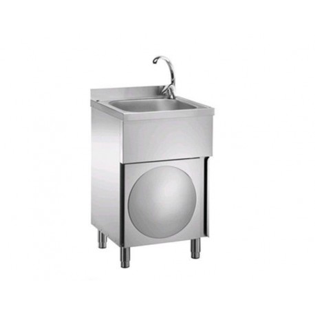 LAVAMANI / LAVAUTENSILI SU MOBILE CON MISCELATORE ACQUA CALDA/FREDDA