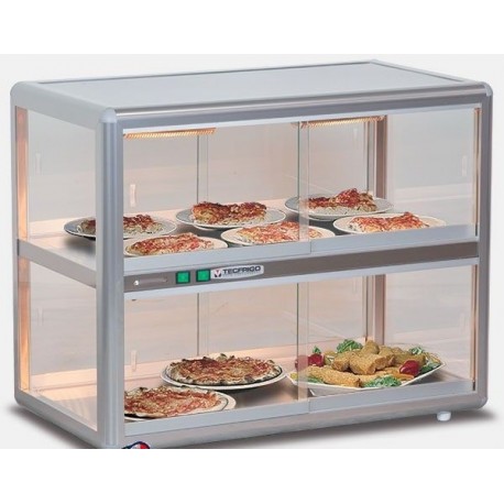 Piccolo espositore vetrina riscaldante orizzontale TECFRIGO Orizont 202 Q Hot  colore di serie Bronzo Temp. +35/+70 °C