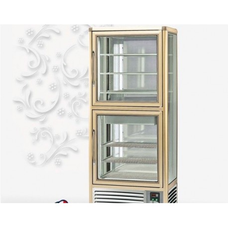 Espositore verticale pasticceria, gelateria, gastronomia TECFRIGO Kubo 530 GBT-G Dim. 810x643x2020h mm doppia temperatura