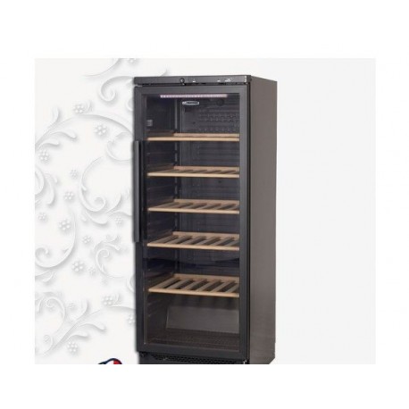 Vetrina refrigerata per vino cantina frigoTECFRIGO VKG 511 Black Temp. +6/+16 °C Dimensioni 595x595x1550 mm
