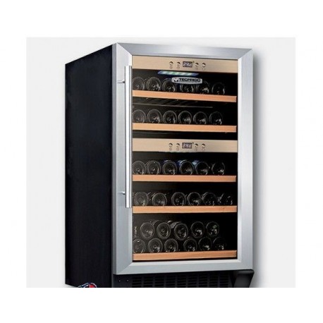 Vetrina refrigerata per vino cantina frigo TECFRIGO Sommelier 43 Temp. sup. +5/+12 °C Temp. inf. +12/+22 °C Dimensioni 595x580x8