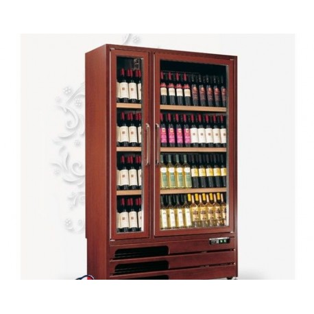Vetrina refrigerata per vino cantina frigo TECFRIGO grotta 600 (5TV) Temp. +5/+7/+10/+18 e +16/+18 °C Dimensioni 1201x523x1922h