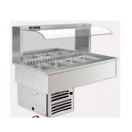 Drop-in freddo Merengue 4 GN Temperatura +4/+10°C Dimensioni 1422x750x1092h mm