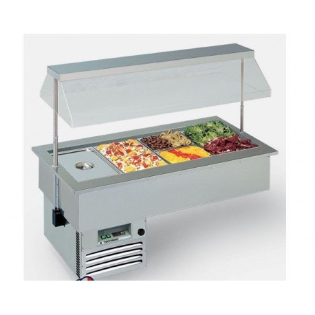 Drop-in gastronorm vasca refrigerata Gastronomia Sinfonia 4 GN Temperatura +4/+10 °C Dimensioni 1422x750x1174h mm