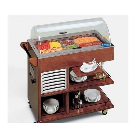 Carrello refrigerato Buffet Catering Gastronomia e ristorante carrettino 10 Tecfrigo Temp. +4/+10 °C Dimensioni 1008x555x1066h m