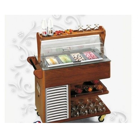 Carrello congelatore Buffet Catering Gastronomia e ristorante carrellino Gelato Tecfrigo Temp. -12/-14 °C Dimensioni 1027x575x12