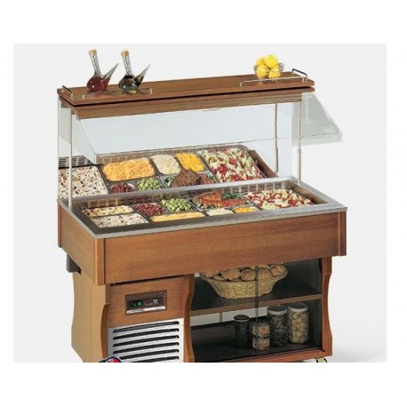 Carrello refrigerato Buffet Catering Gastronomia e ristorante Murale 4 M Tecfrigo Temp. +4/+10 °C Dimensioni 1422x750x1554h mm