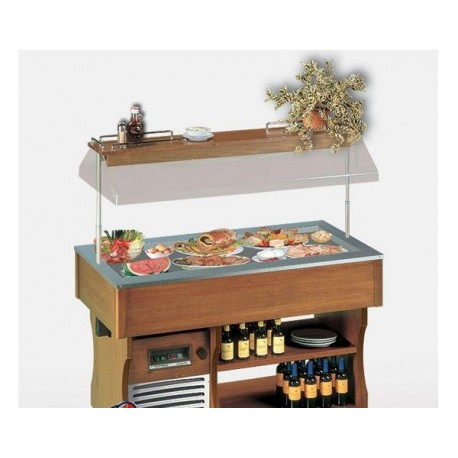 Carrello Buffet Catering Gastronomia e ristorante Rugiada Tecfrigo Dimensioni 1422x750x1530h mm