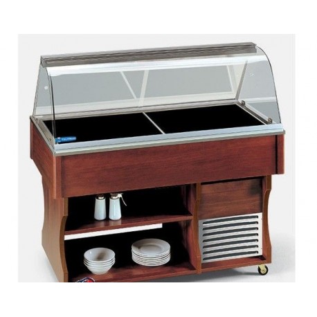 Carrello Buffet Catering Gastronomia e ristorante Multiservice 4 Hot Tecfrigo piastre in vetroceramica Temp +30/+90 °C Dimension