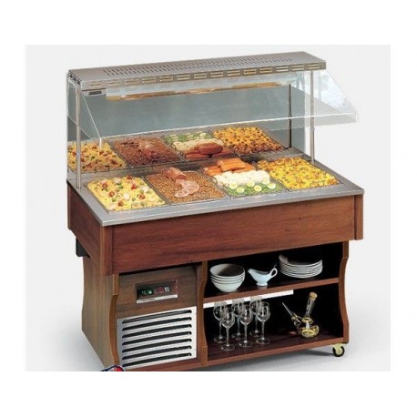 Carrello murale Buffet Catering Gastronomia e ristorante Murale 4M Dry Tecfrigo Temp +30/+70 °C Dimensioni 1422x750x1524 mm