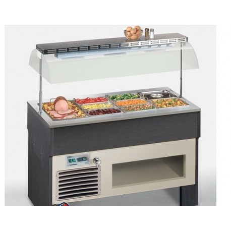 Buffet Catering Gastronomia e ristorante Proxima 3 M Bain marie Tecfrigo Temp+30/+90 °C Dimensioni 1122x750x1528 mm