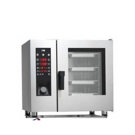 Forno a gas misto convezione vapore per gastronomia Dimensioni 86x79.5x83.5 cm - 6 teglie GN 1/1