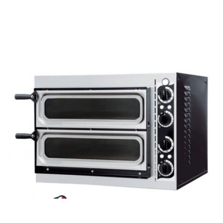 Forno elettrico meccanico per pizzeria - pizza ø32 cm - dimensioni esterne 56.8x50x43 cm con Vetro