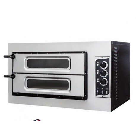 Forno elettrico meccanico per pizzeria - pizza ø32 cm - dimensioni esterne 91.5x69x52.7 cm con vetro