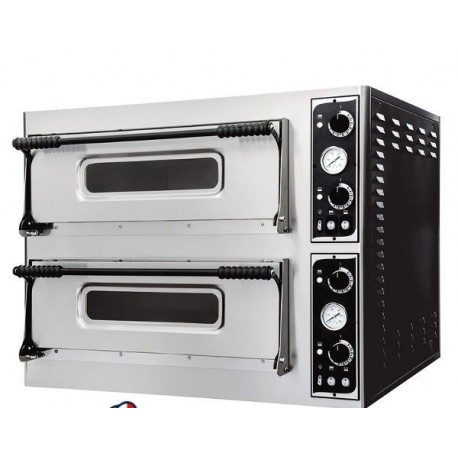 FORNO ELETTRICO MECCANICO PER PIZZERIA – 4+4 PIZZE Ø32 CM – DIMENSIOI ESTERNE 90x87.1x74.5 CM CON VETRO