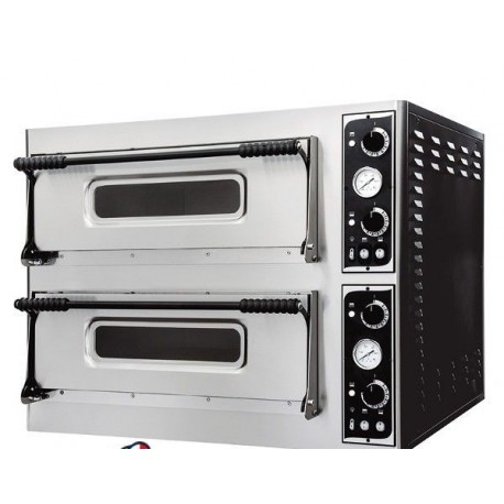 FORNO ELETTRICO MECCANICO PER PIZZA N. PIZZE 4+4 (Ø cm 35) N2 CAMERE (